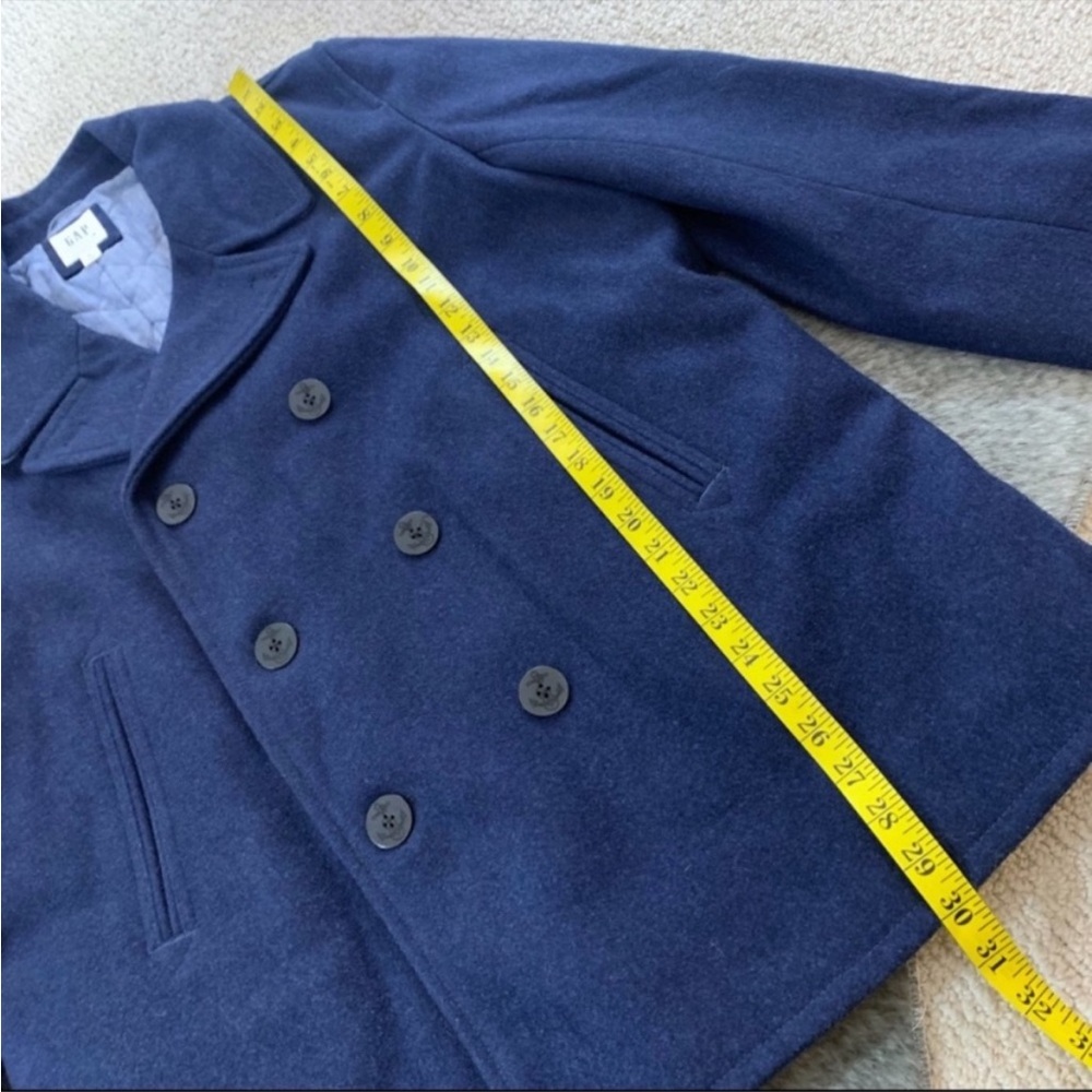 GAP Heathered Blue Peacoat
